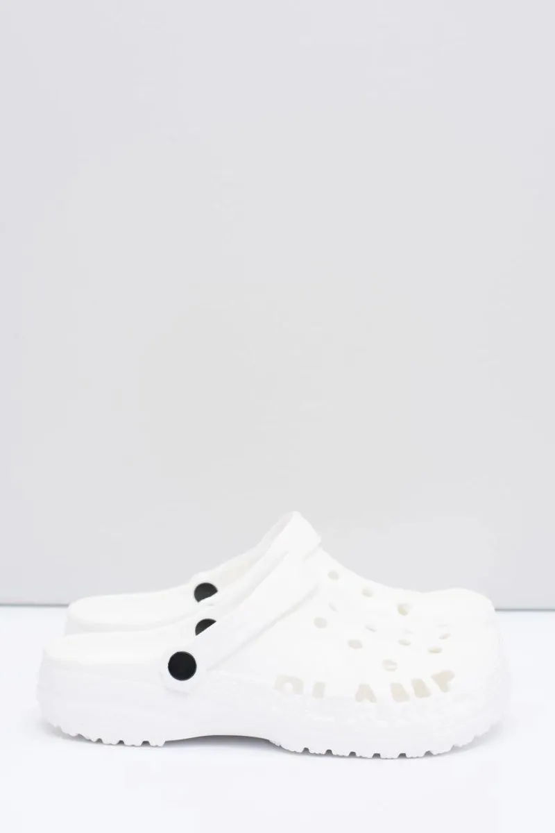 Outlet Męskie Klapki Na Basen Kroksy EVA Białe Męskie Klapki Męskie Klasyczne