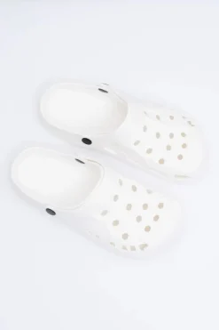 Outlet Męskie Klapki Na Basen Kroksy EVA Białe Męskie Klapki Męskie Klasyczne