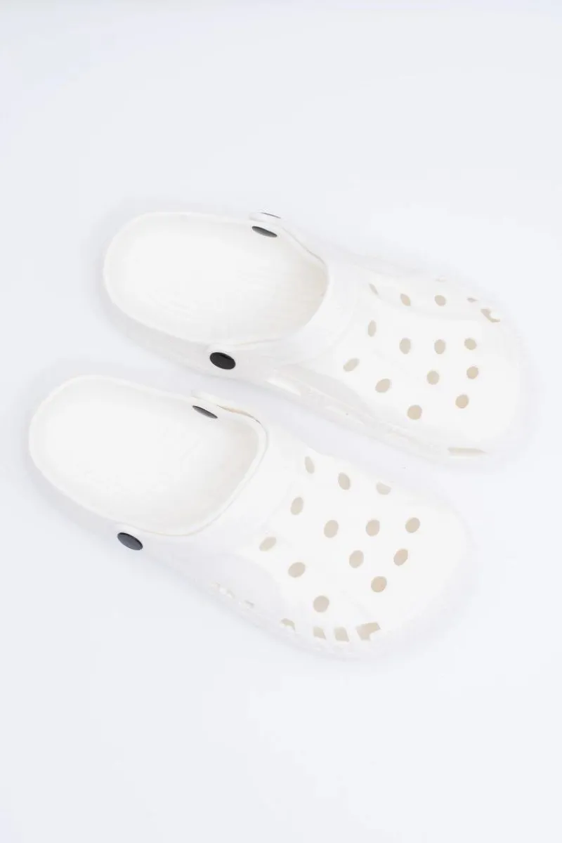 Outlet Męskie Klapki Na Basen Kroksy EVA Białe Męskie Klapki Męskie Klasyczne