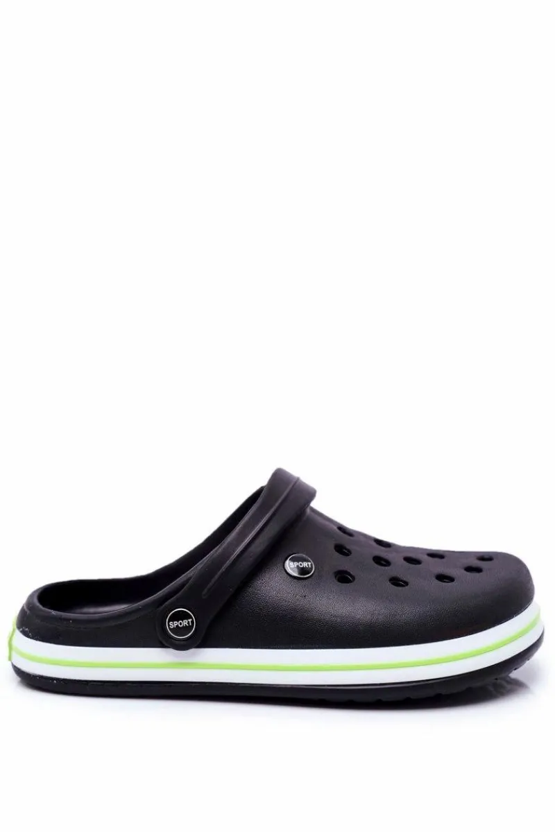 Klapki Męskie Klasyczne>Boto Męskie Klapki Na Basen Kroksy Pasipheme Czarne