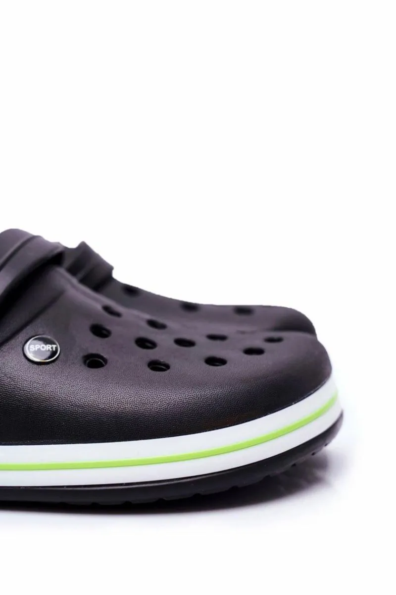 Klapki Męskie Klasyczne>Boto Męskie Klapki Na Basen Kroksy Pasipheme Czarne