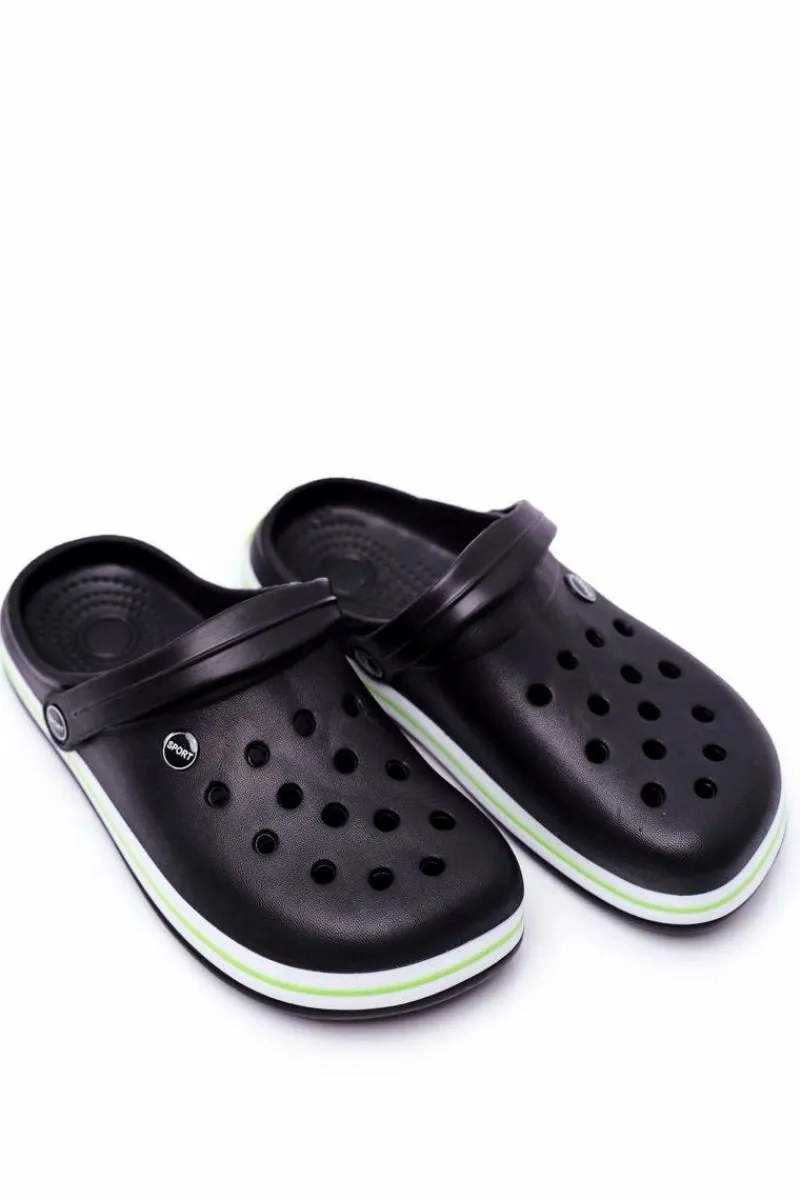 Klapki Męskie Klasyczne>Boto Męskie Klapki Na Basen Kroksy Pasipheme Czarne
