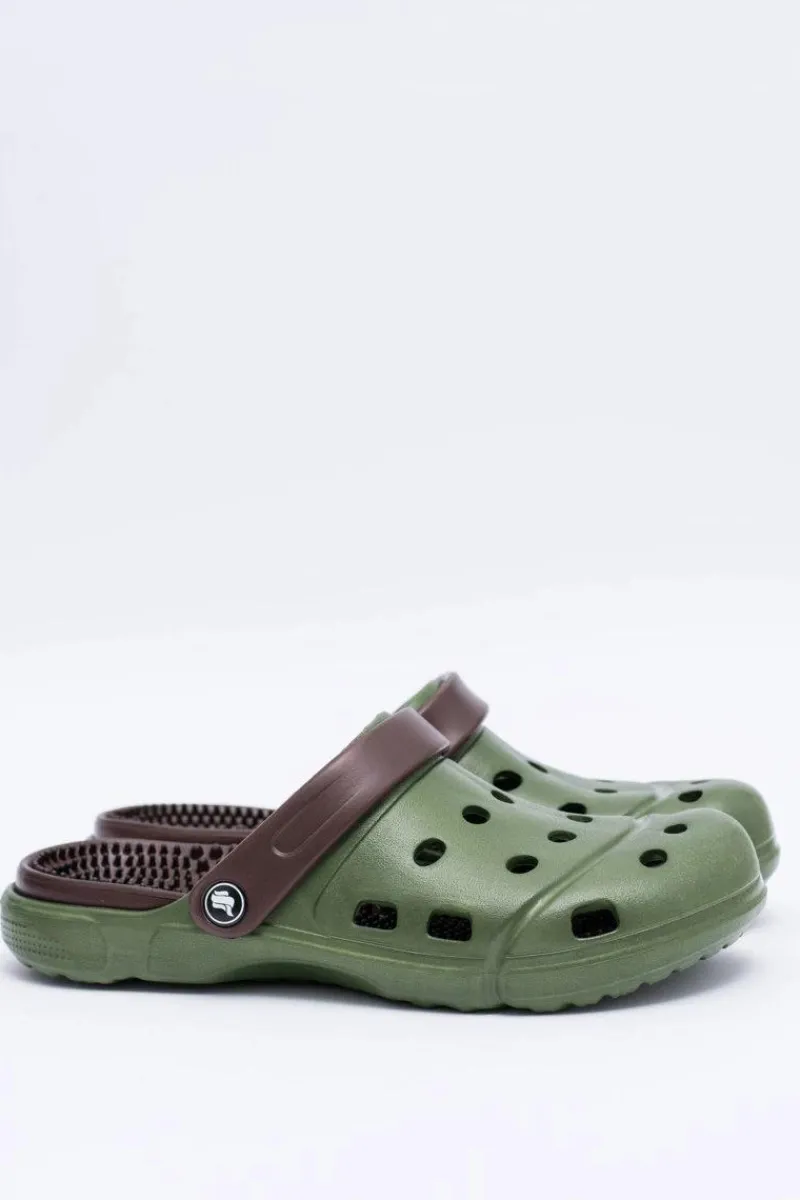 Klapki Męskie Klasyczne>Boto Męskie Klapki Ogrodowe Kroksy EVA Zielone