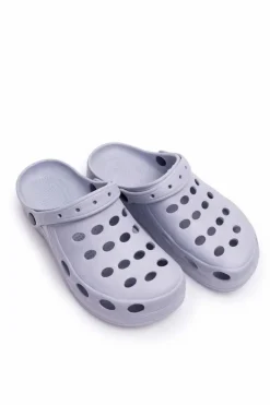 Boto Męskie Klapki Sandały Do Ogrodu Jasno Szare