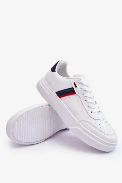 Discount Męskie Klasyczne Buty Sportowe Biało-Granatowe Enrique Męskie Obuwie Sportowe Męskie