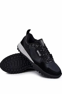 Best Big Star Shoes Męskie Klasyczne Buty Sportowe Memory Foam Big Star KK174270 Czarne