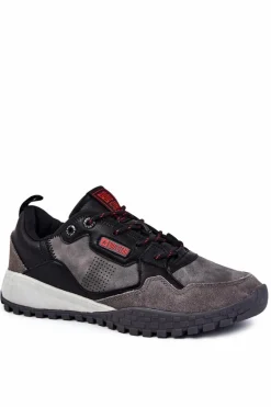 New Big Star Shoes Męskie Klasyczne Buty Sportowe Memory Foam Big Star KK174271 Szare Szary