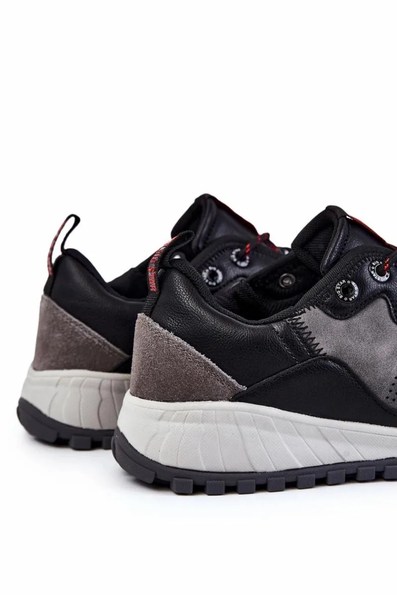 New Big Star Shoes Męskie Klasyczne Buty Sportowe Memory Foam Big Star KK174271 Szare Szary