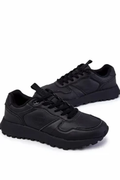 Sale Big Star Shoes Męskie Klasyczne Buty Sportowe Memory Foam Big Star KK174232 Czarne