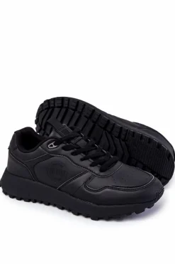 Sale Big Star Shoes Męskie Klasyczne Buty Sportowe Memory Foam Big Star KK174232 Czarne