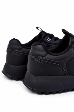 Sale Big Star Shoes Męskie Klasyczne Buty Sportowe Memory Foam Big Star KK174232 Czarne