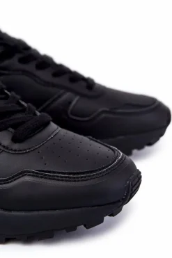 Sale Big Star Shoes Męskie Klasyczne Buty Sportowe Memory Foam Big Star KK174232 Czarne