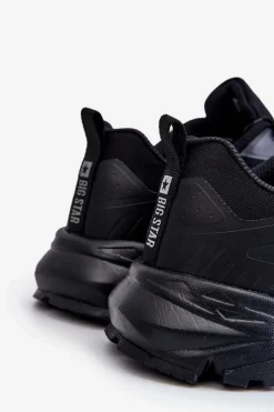 New Męskie Klasyczne Buty Sportowe Memory Foam System Big Star LL174127 Czarne Męskie Obuwie Sportowe Męskie
