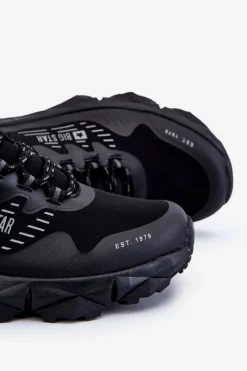 New Męskie Klasyczne Buty Sportowe Memory Foam System Big Star LL174127 Czarne Męskie Obuwie Sportowe Męskie
