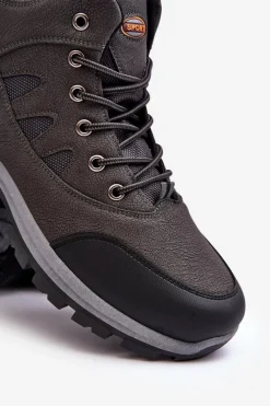Discount Boto Męskie Klasyczne Buty Trekkingowe Szare Gometti