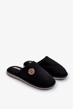 Sale Boto Męskie Klasyczne Kapcie Czarne Makis
