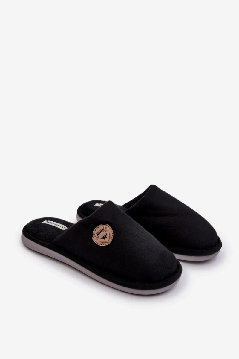Sale Boto Męskie Klasyczne Kapcie Czarne Makis