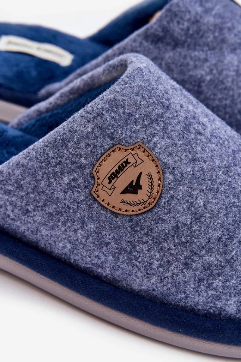 Outlet Męskie Klasyczne Kapcie Niebieskie Makis Męskie Papcie Męskie