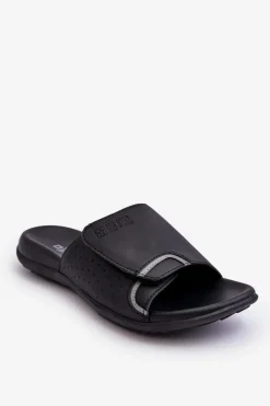 Big Star Shoes Męskie Klasyczne Klapki Big Star LL174603 Czarne