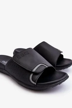 Big Star Shoes Męskie Klasyczne Klapki Big Star LL174603 Czarne