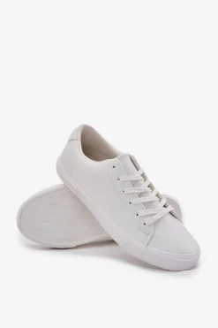 Clearance Męskie Klasyczne Niskie Trampki Z Eko Skóry Big Star NN174250 Białe Męskie Trampki Męskie Big Star|Trampki Niskie