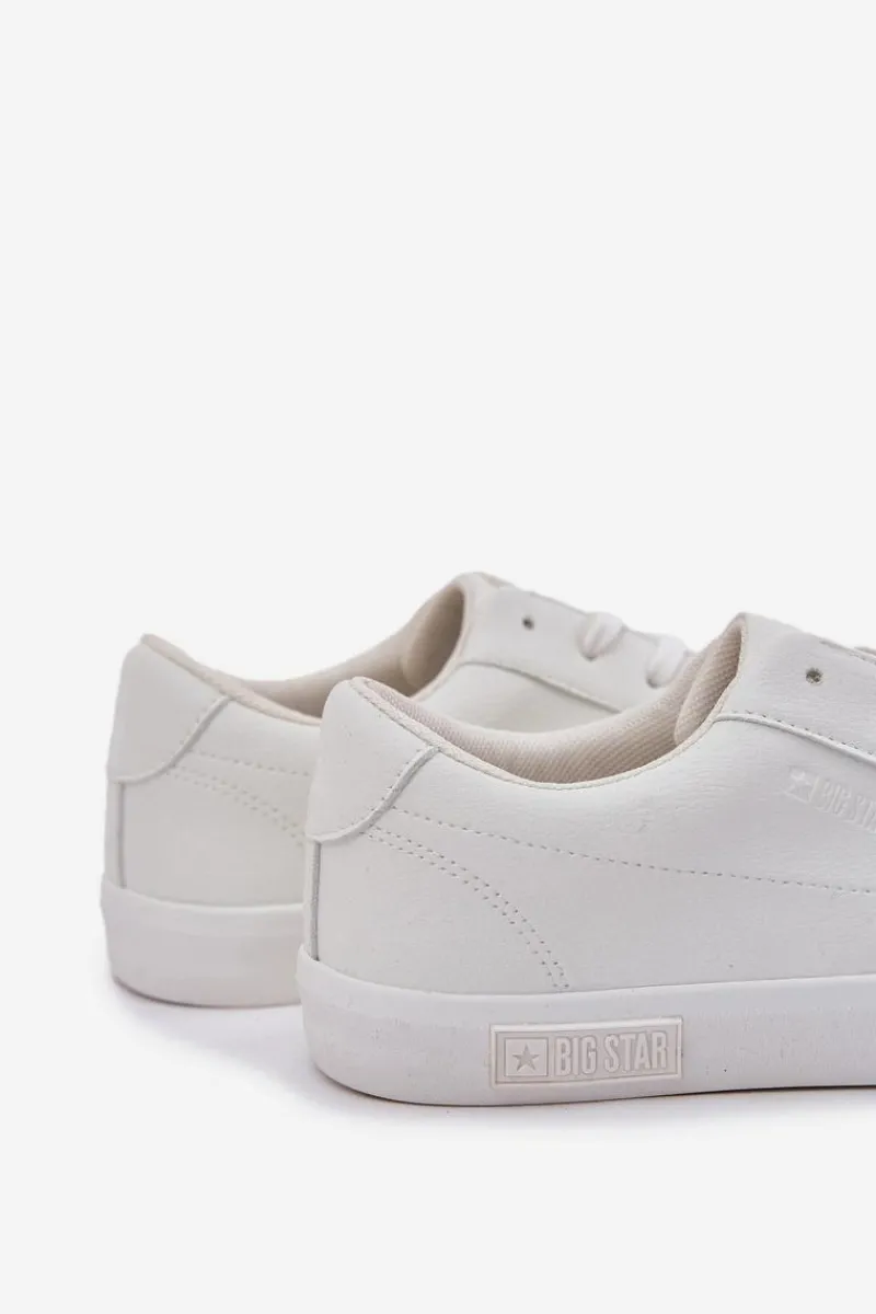 Clearance Męskie Klasyczne Niskie Trampki Z Eko Skóry Big Star NN174250 Białe Męskie Trampki Męskie Big Star|Trampki Niskie