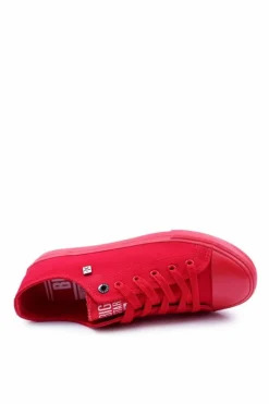 Online Big Star Shoes Męskie Klasyczne Niskie Trampki BIG STAR AA174007 Czerwone