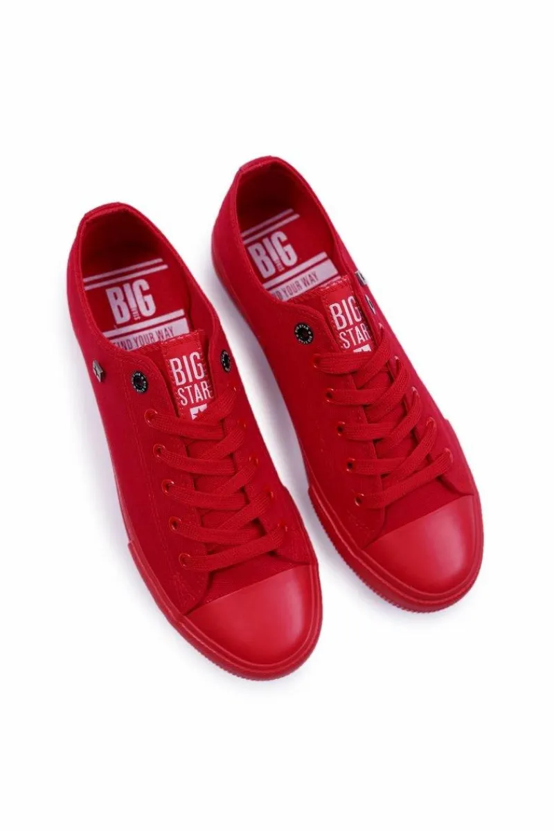 Online Big Star Shoes Męskie Klasyczne Niskie Trampki BIG STAR AA174007 Czerwone