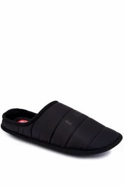 Sale Big Star Shoes Męskie Klasyczne Papcie Big Star KK174361 Czarne