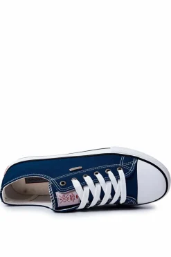 Discount Męskie Klasyczne Trampki JJ1R4004C Granatowe Męskie Trampki Męskie Cross Jeans|Trampki Niskie