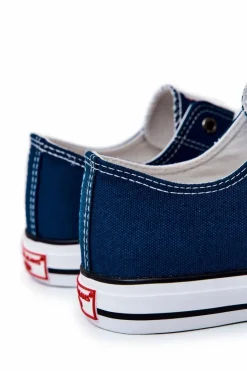 Discount Męskie Klasyczne Trampki JJ1R4004C Granatowe Męskie Trampki Męskie Cross Jeans|Trampki Niskie