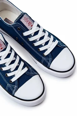 Discount Męskie Klasyczne Trampki JJ1R4004C Granatowe Męskie Trampki Męskie Cross Jeans|Trampki Niskie