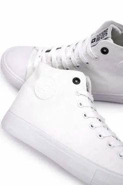 Clearance Big Star Shoes Męskie Klasyczne Wysokie Trampki BIG STAR FF174551 Białe