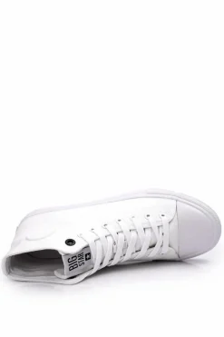 Clearance Big Star Shoes Męskie Klasyczne Wysokie Trampki BIG STAR FF174551 Białe