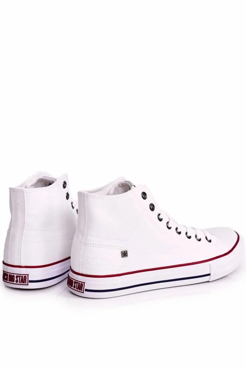 New Big Star Shoes Męskie Klasyczne Wysokie Trampki BIG STAR DD174251 Białe Biały