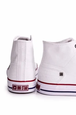 New Big Star Shoes Męskie Klasyczne Wysokie Trampki BIG STAR DD174251 Białe Biały