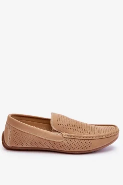 New Męskie Klasyczne Zamszowe Mokasyny Beżowe Felixo Męskie Mokasyny Wsuwane