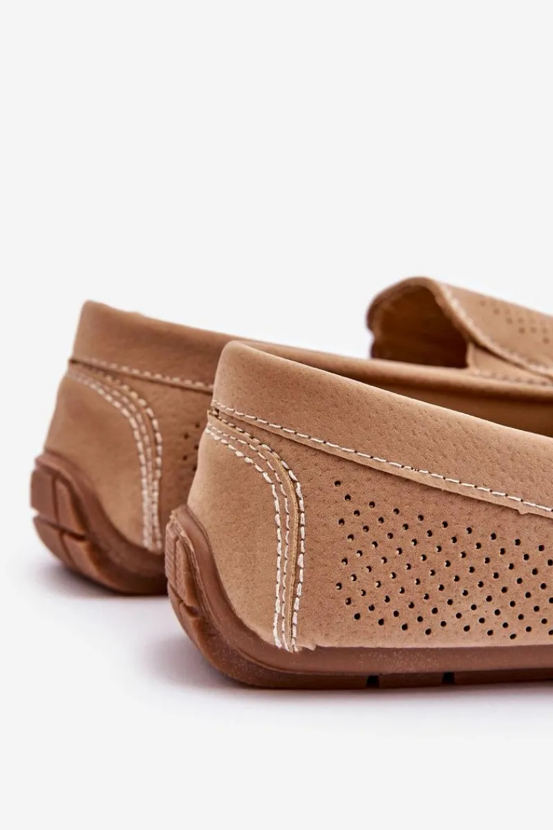 New Męskie Klasyczne Zamszowe Mokasyny Beżowe Felixo Męskie Mokasyny Wsuwane