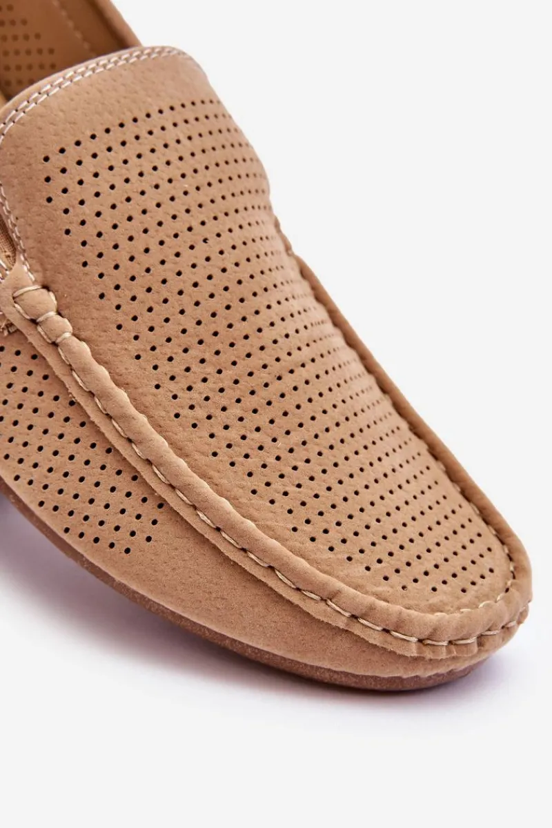 New Męskie Klasyczne Zamszowe Mokasyny Beżowe Felixo Męskie Mokasyny Wsuwane