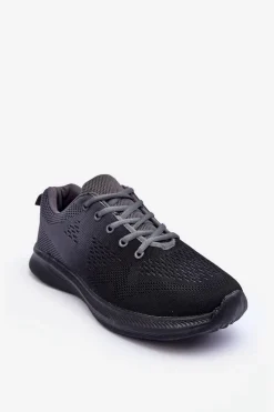 Outlet Boto Męskie Lekkie Buty Sportowe Szaro-Czarne Royce