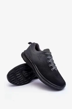 Outlet Boto Męskie Lekkie Buty Sportowe Szaro-Czarne Royce