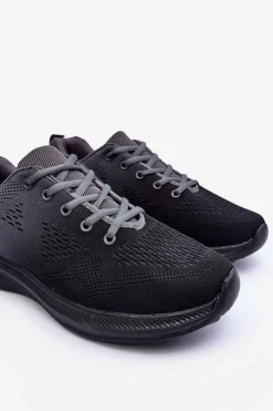 Outlet Boto Męskie Lekkie Buty Sportowe Szaro-Czarne Royce