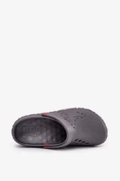 New Męskie Lekkie Klapki Chodaki Big Star II175007 Szare Męskie Klapki Męskie Klasyczne