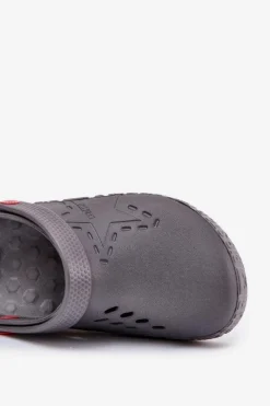 New Męskie Lekkie Klapki Chodaki Big Star II175007 Szare Męskie Klapki Męskie Klasyczne