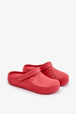 Clearance Big Star Shoes Męskie Lekkie Klapki Chodaki Big Star II175004 Czerwone