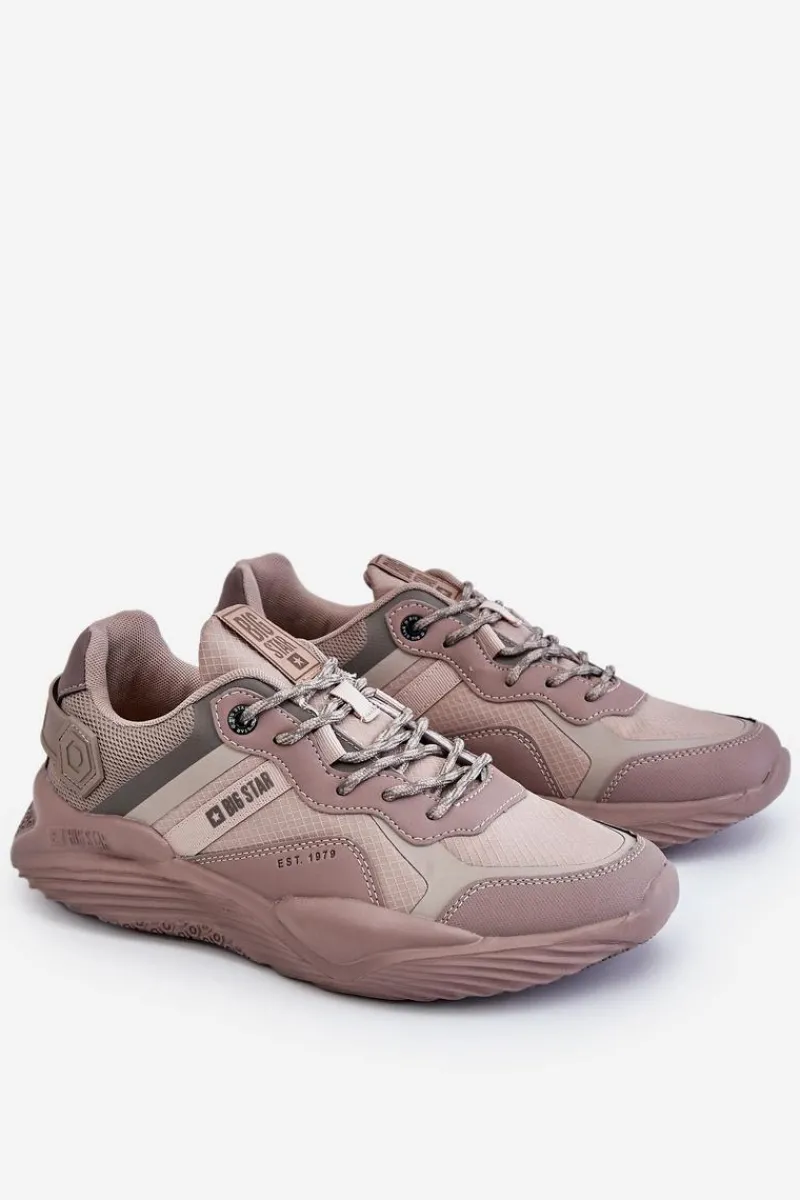 Online Big Star Shoes Męskie Lekkie Sneakersy Memory Foam System Big Star LL174151 Beżowe Beżowy