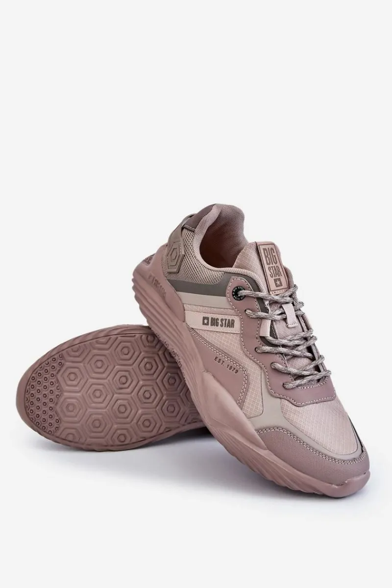 Online Big Star Shoes Męskie Lekkie Sneakersy Memory Foam System Big Star LL174151 Beżowe Beżowy