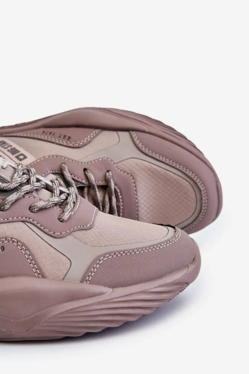 Online Big Star Shoes Męskie Lekkie Sneakersy Memory Foam System Big Star LL174151 Beżowe Beżowy