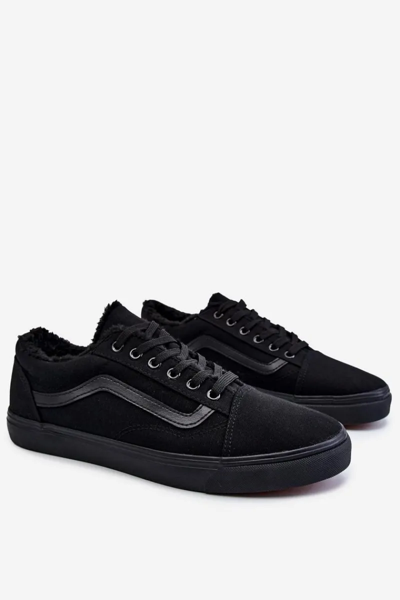 Trampki Niskie|Trampki Męskie Niskie>Boto Męskie Materiałowe Trampki Ocieplane Czarne Harry