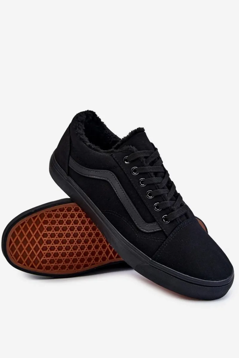 Trampki Niskie|Trampki Męskie Niskie>Boto Męskie Materiałowe Trampki Ocieplane Czarne Harry